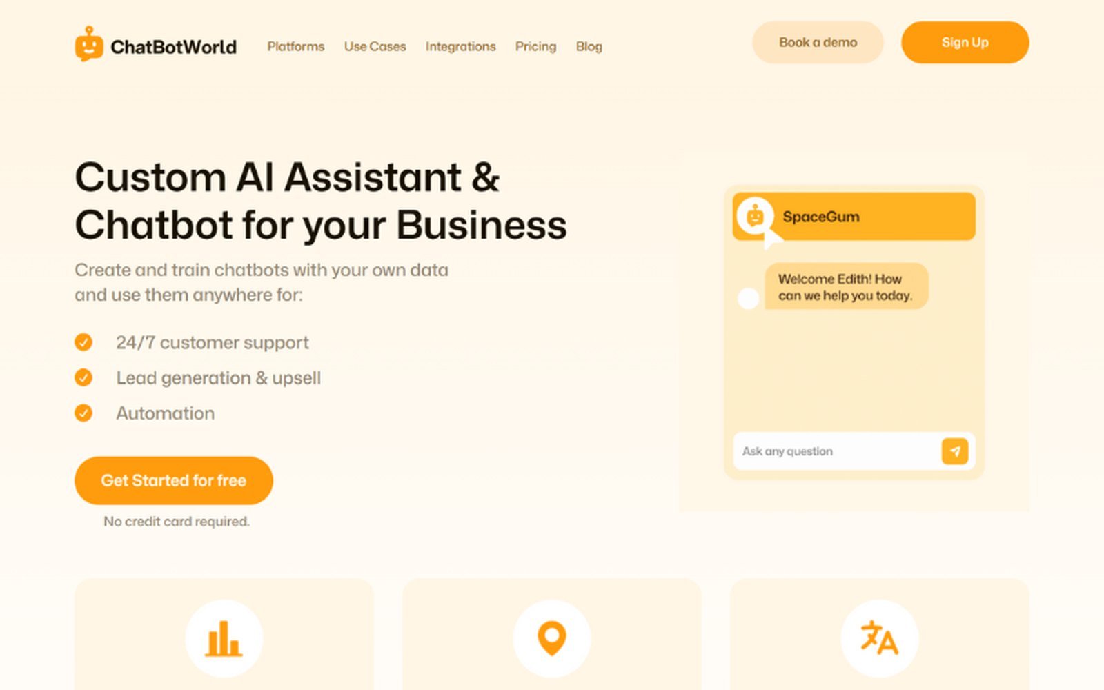 ChatBotWorld SaaS · AI chatbot platform project designed and developed by BAVEON