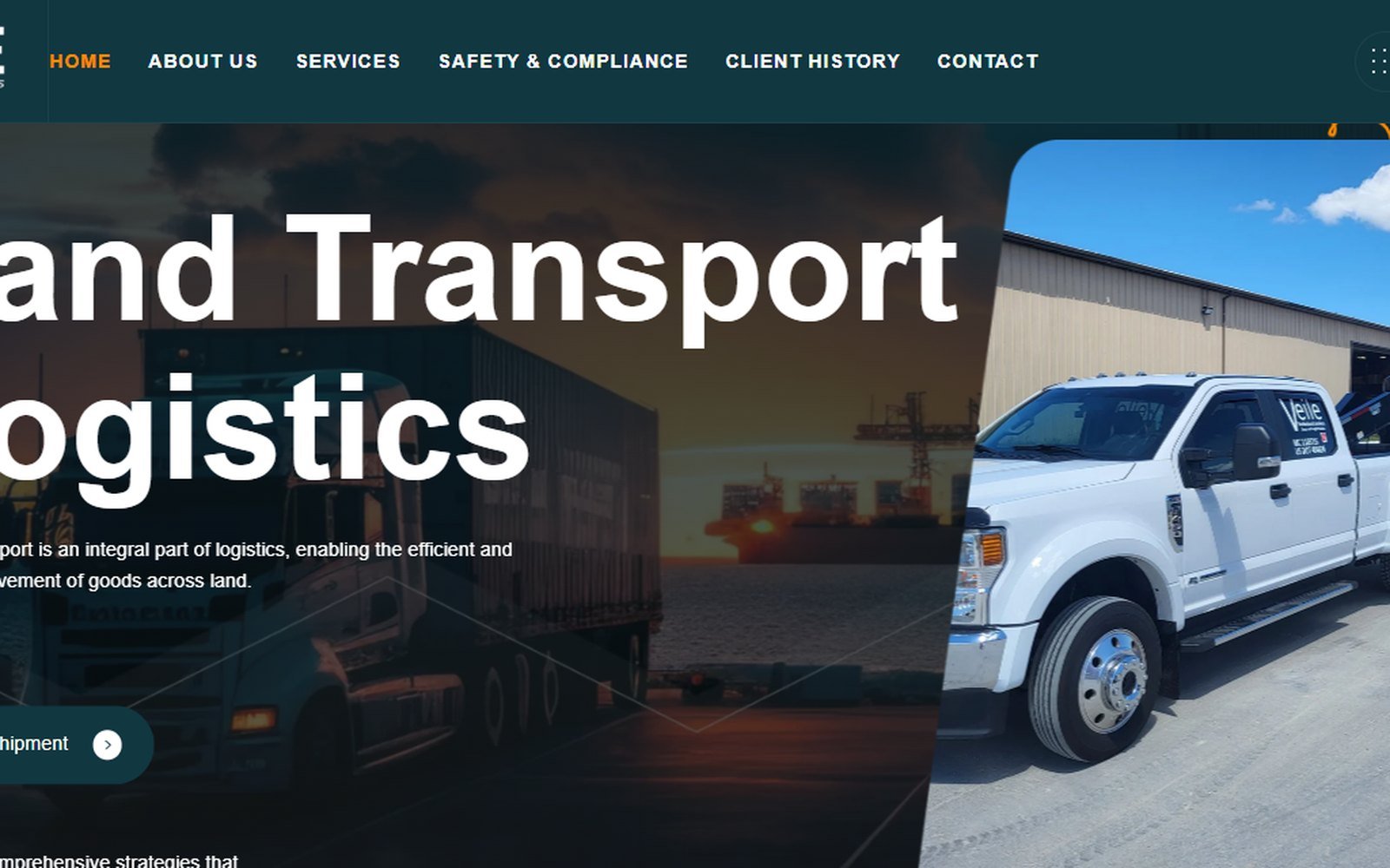 Veile Professional Services Logistics · Website & tracking project designed and developed by BAVEON