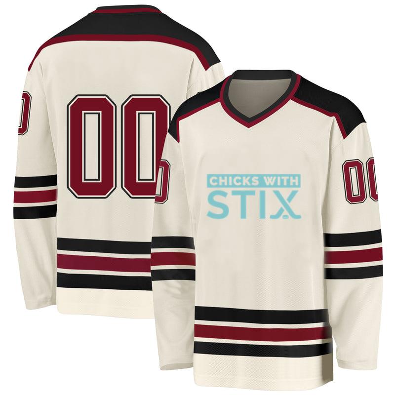 Chicks With Stix Quote Cut Out Hockey Jersey