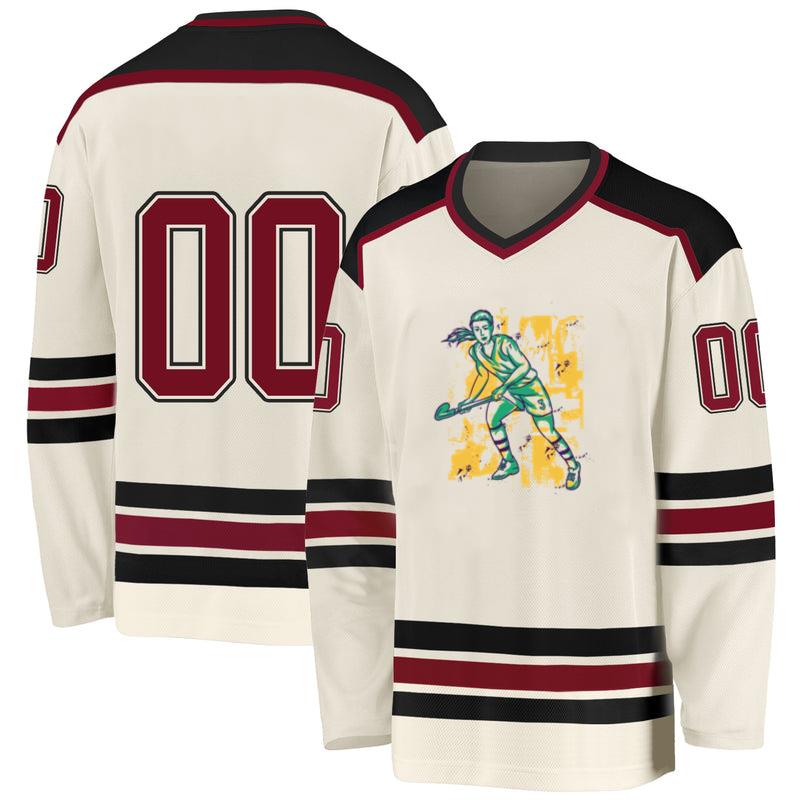 Girl Playing Field Hockey With A Stick Hockey Jersey