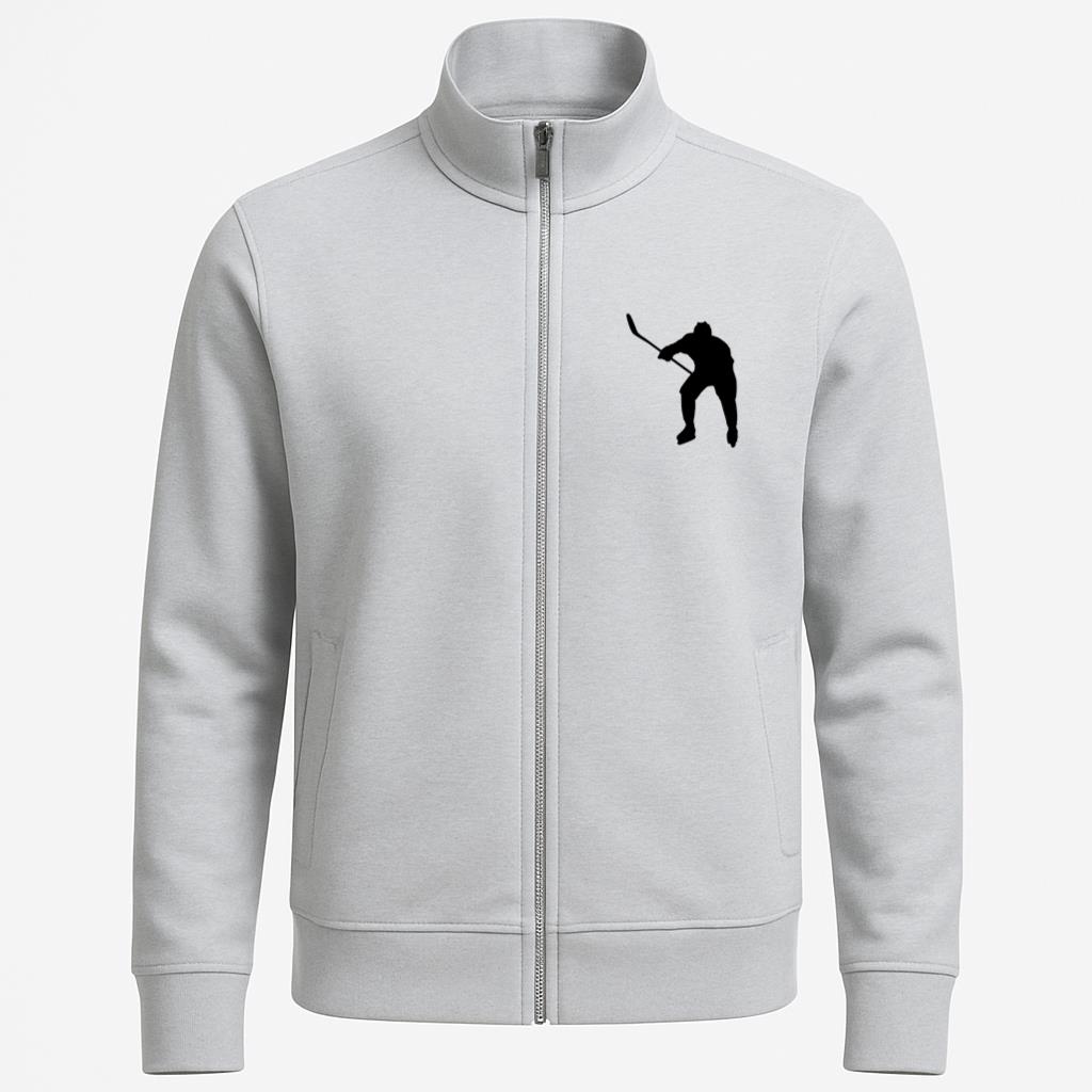 Hockey Player Shoot Silhouette Jacket
