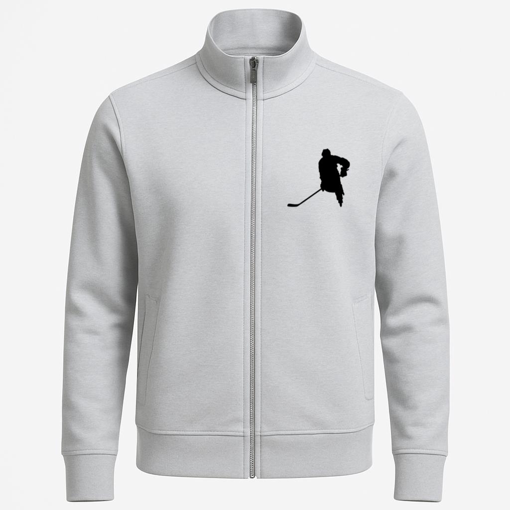 Hockey Player Stickhandling Silhouette Jacket