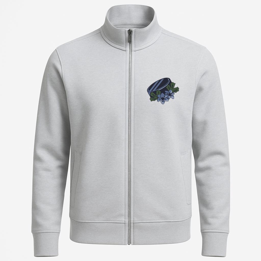 Hockey Puck With Flowers Illustration Jacket
