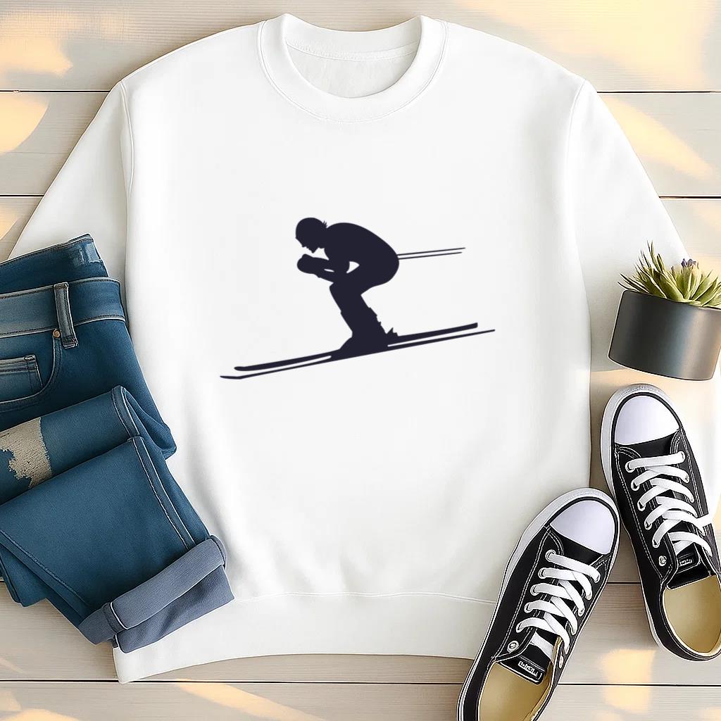 Man Skiing Silhouette Sweatshirt