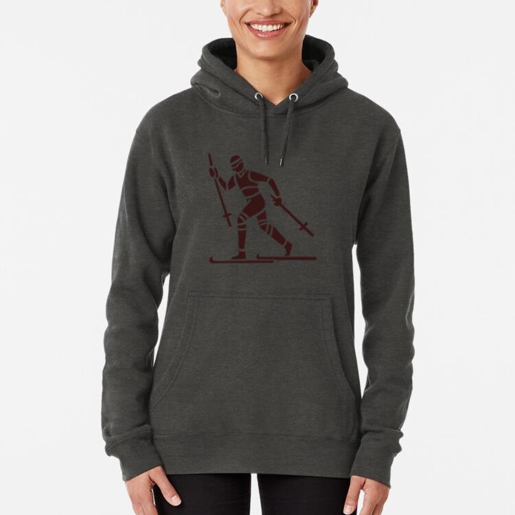 Person Skiing Design Hoodie