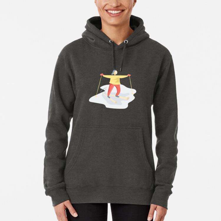Person Skiing Ice Hoodie