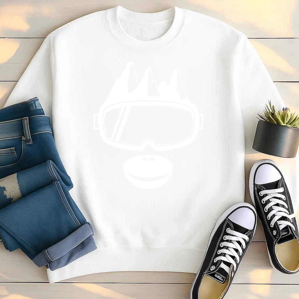 Ski Goggles Mountains Ape Monkey Sweatshirt
