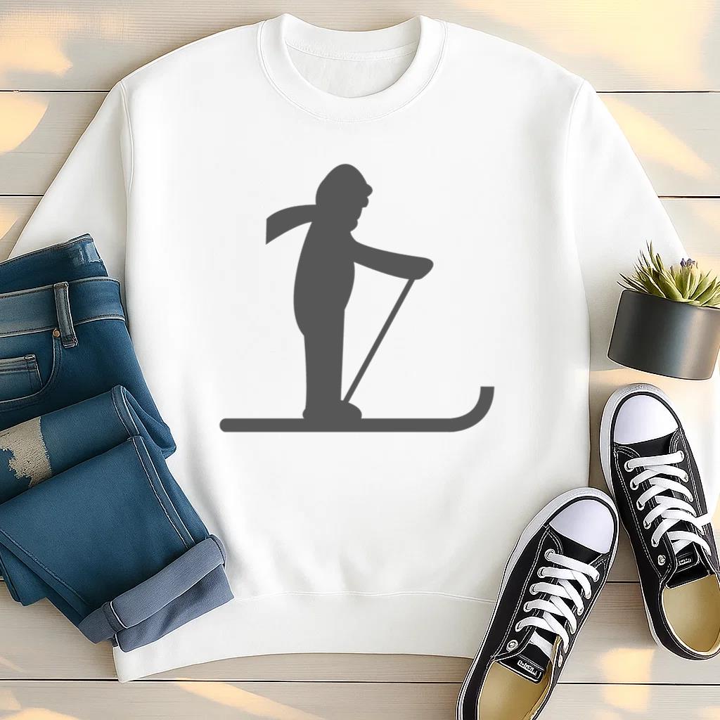 Skiing Icon Silhouette Sweatshirt