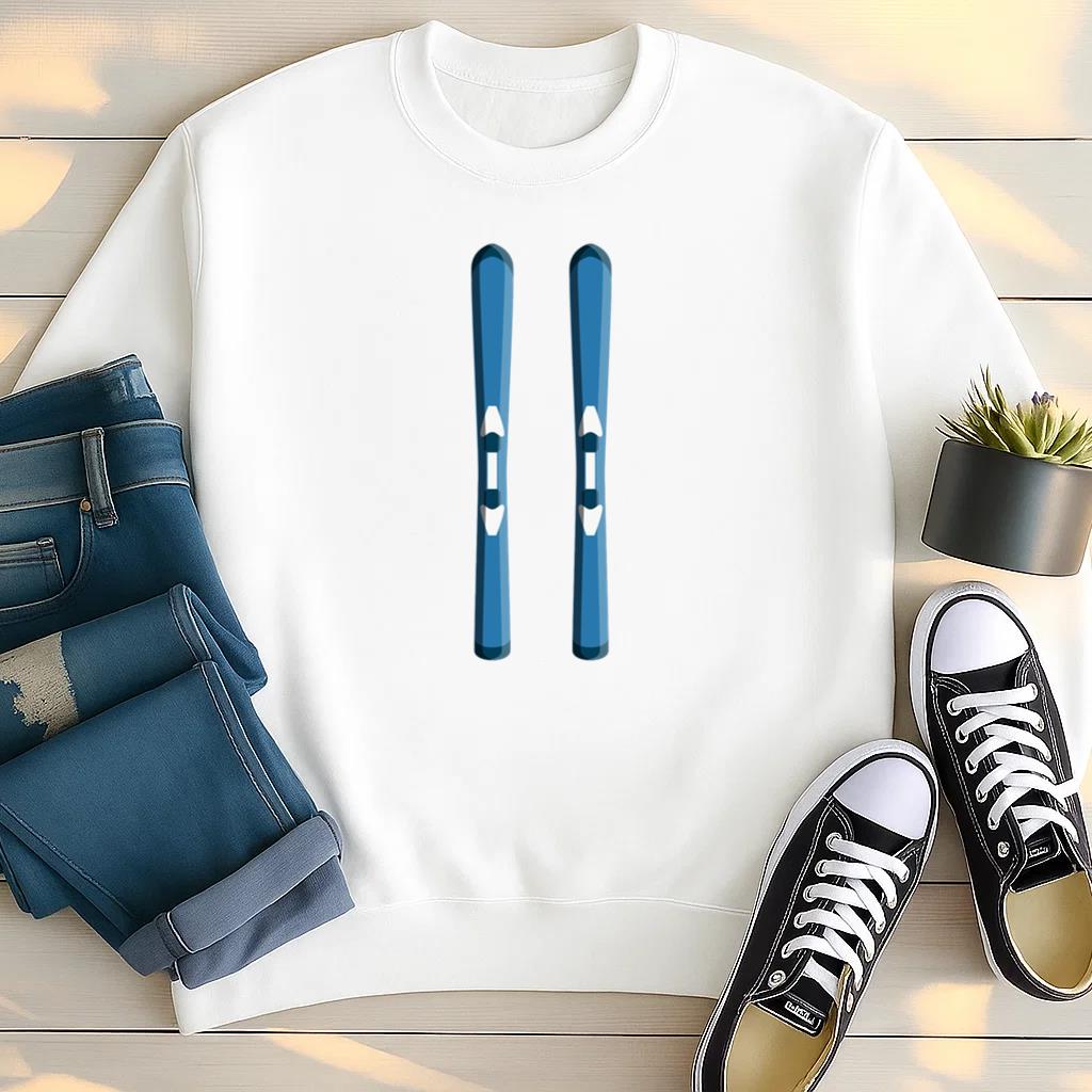 Skis Top View Icon Sweatshirt
