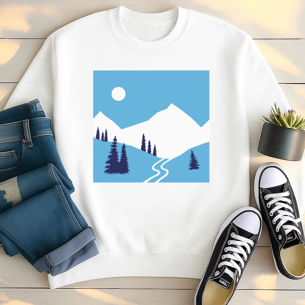 Snow Ski Composition Flat Sweatshirt