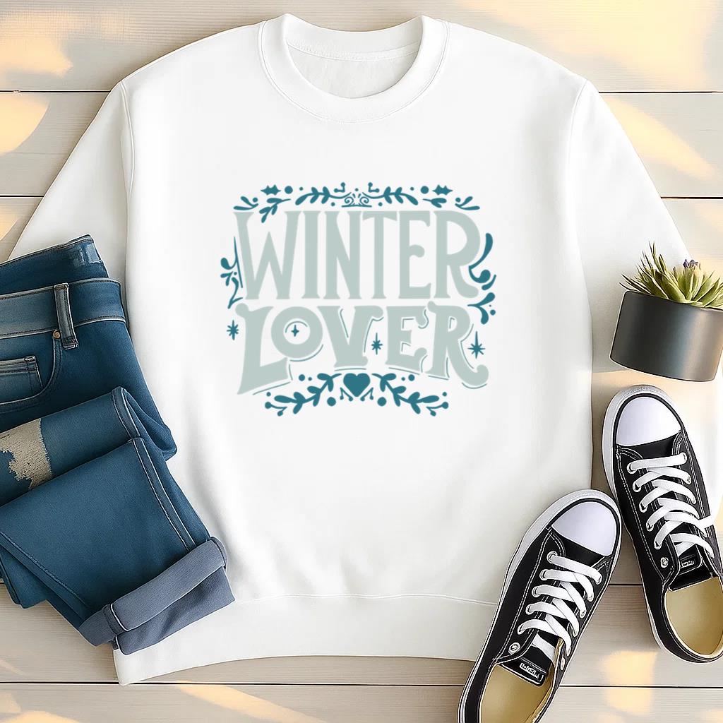 Winter Lover Ornate Label Sweatshirt