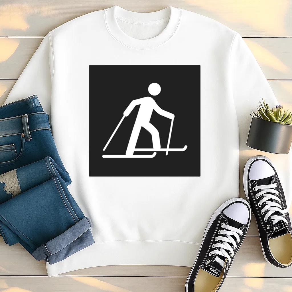 Winter Ski Square Icon Sweatshirt