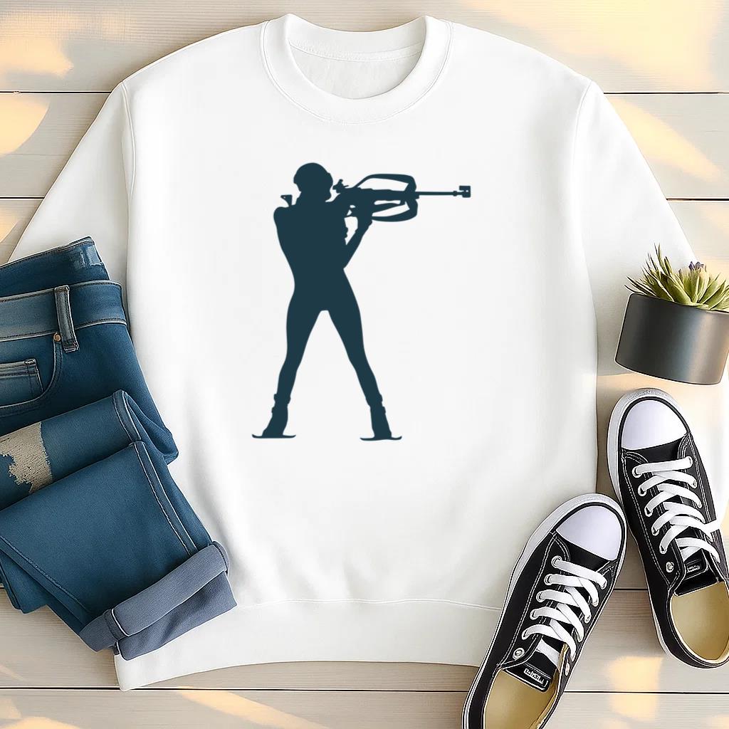 Winter Sport Snow Silhouette Sweatshirt